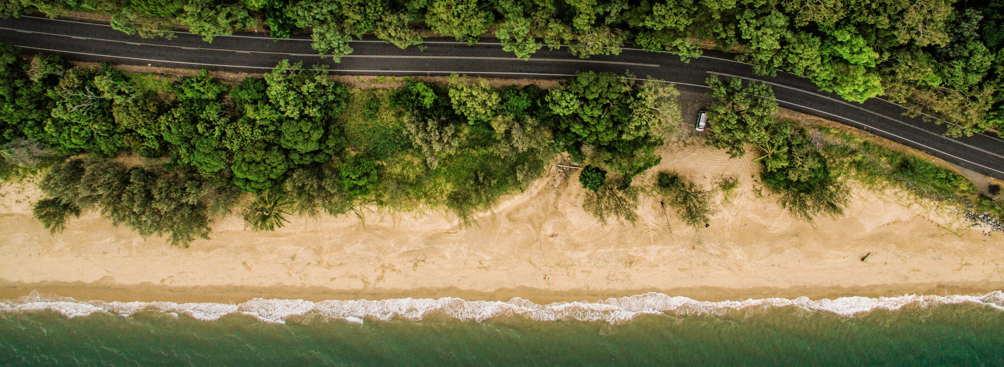 Great tropical drive from above