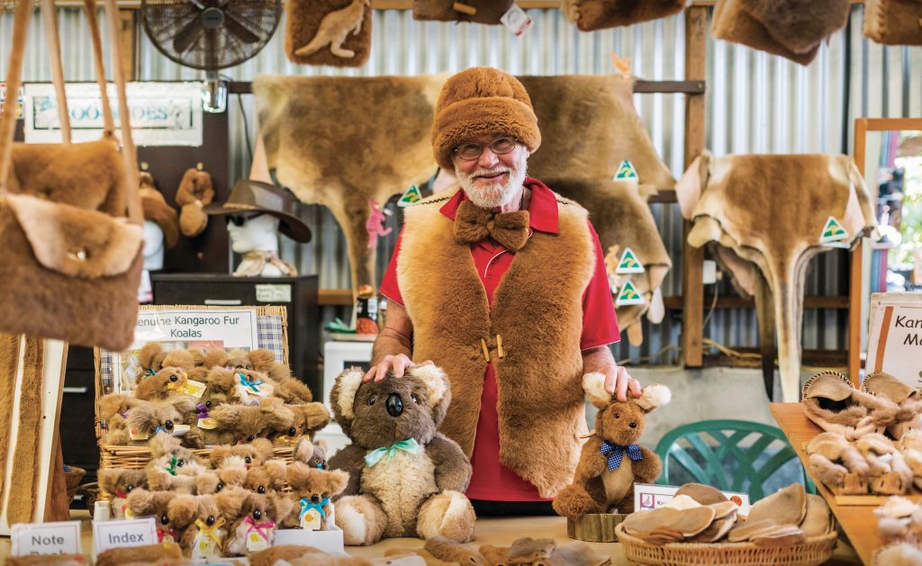 Man at Kuranda market stall