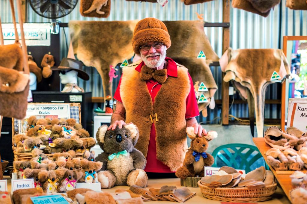 Man at Kuranda Markets Stall