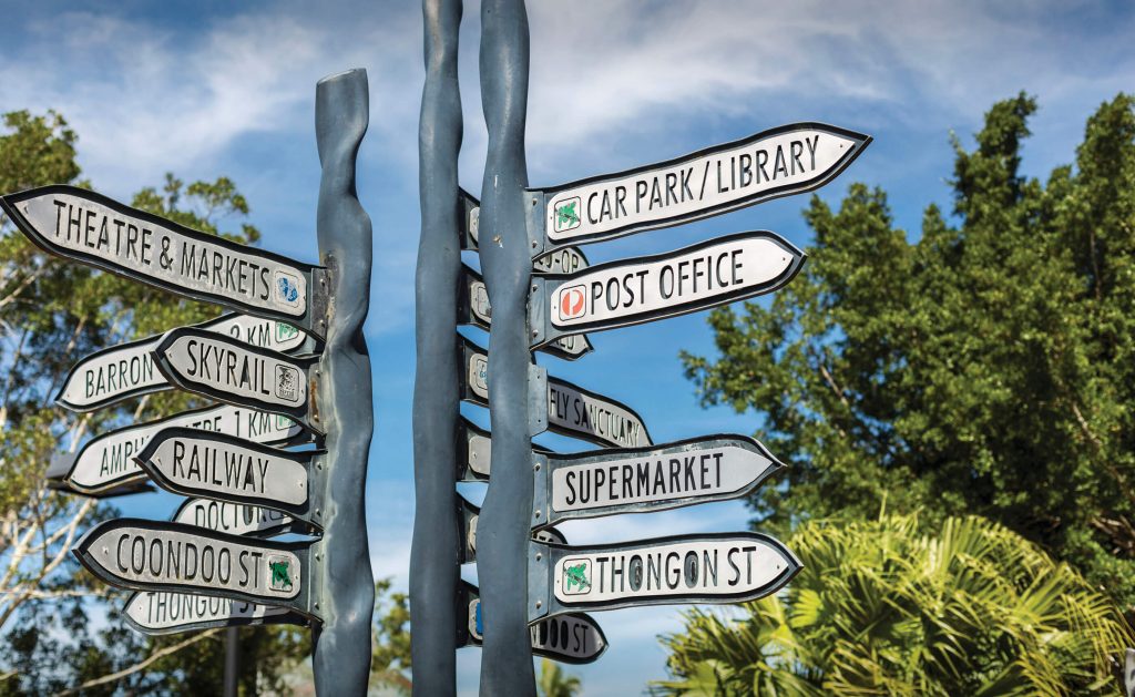 Street signs in Kuranda